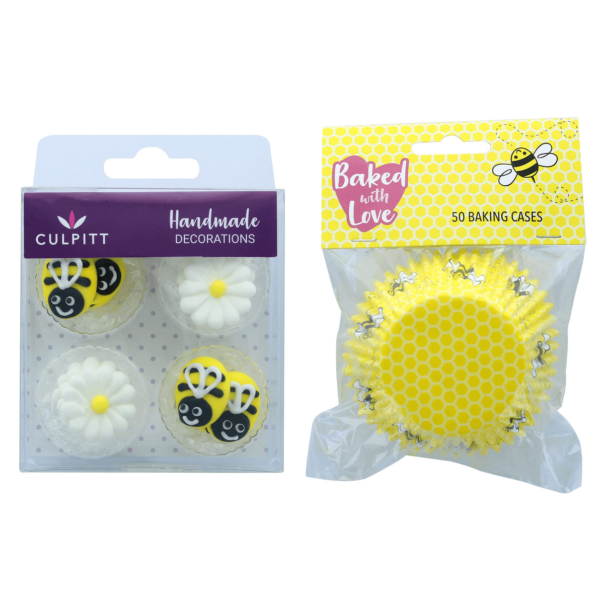 Culpitt Baked with Love Bumble Bee Cupcake Decorating Kit - 62 Count 1