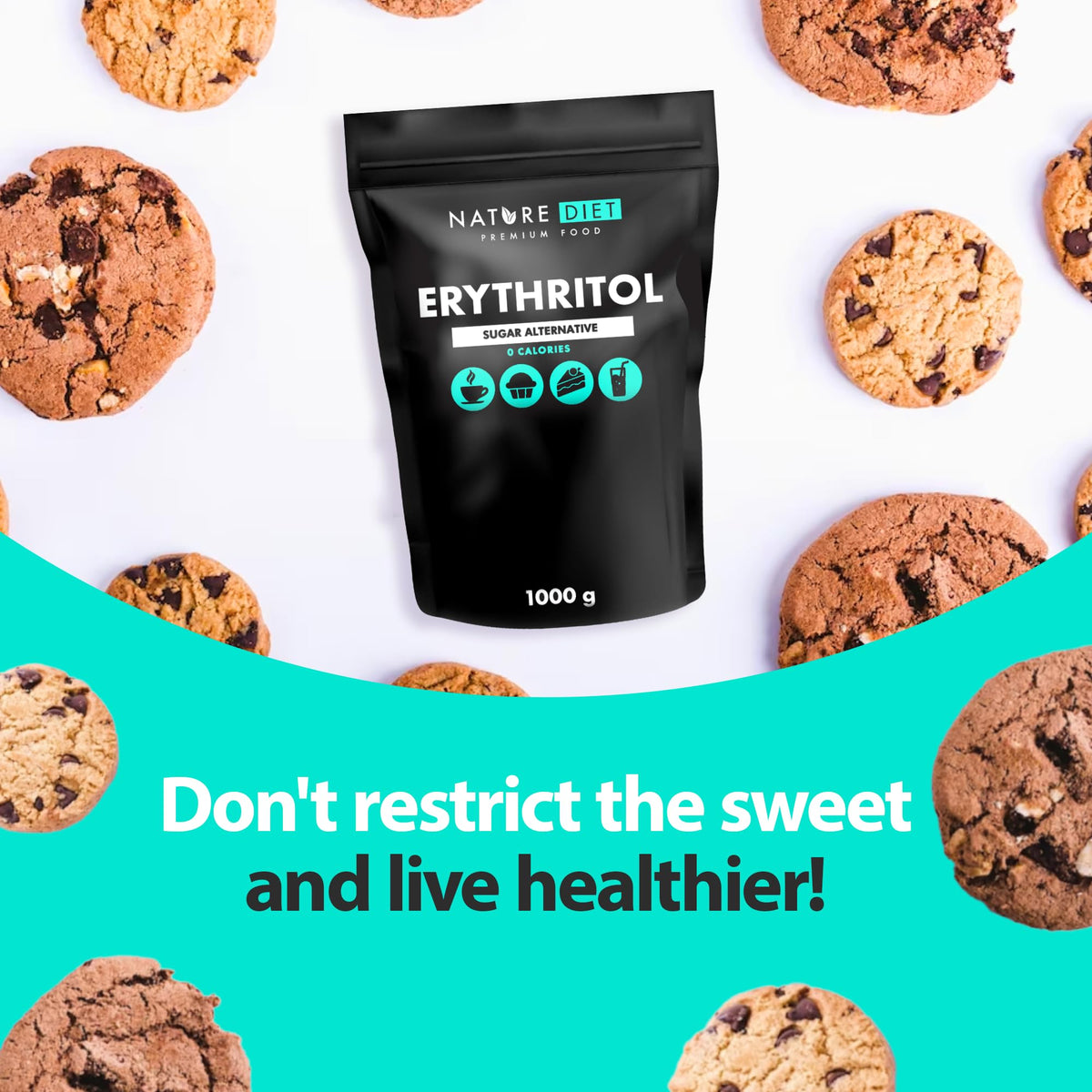Nature Diet Erythritol - Natural Sweetener, Zero Calories | 1000g 7