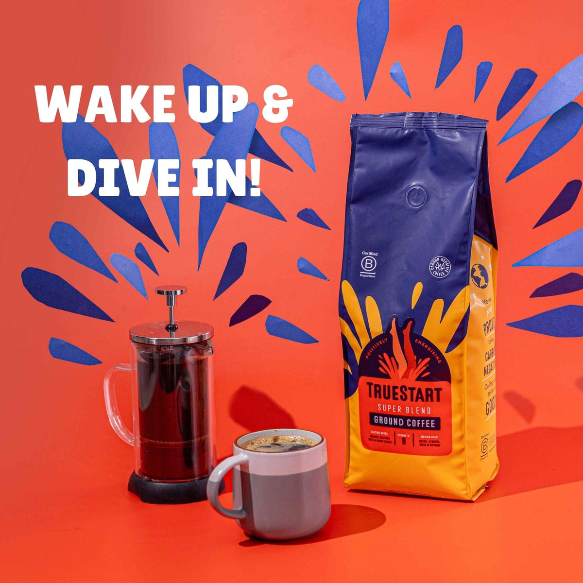 TRUESTART Super Blend Ground Coffee - Medium Roast, 1kg Bag | Rich Antioxidants, Mycotoxin-Free 4