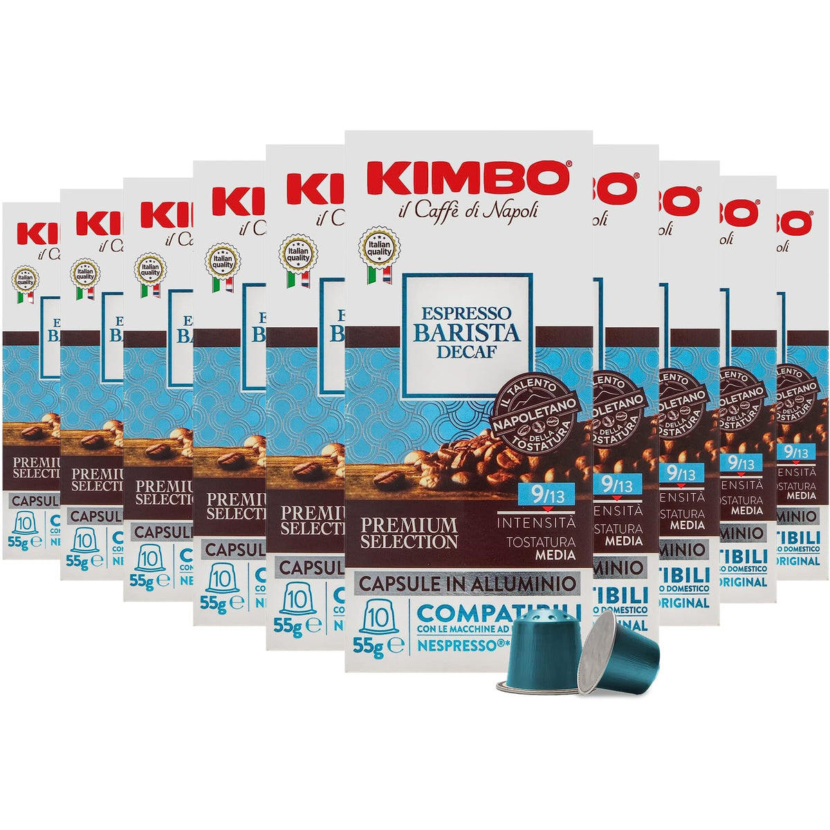 Kimbo Coffee Espresso Barista Decaf Capsules - Medium Dark Roast, 100 Pods 1