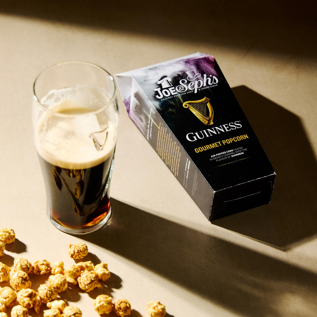 Joe & Seph's Guinness Gourmet Popcorn - 70g Pouch | Sweet & Savoury | Made with Real Guinness Beer 3