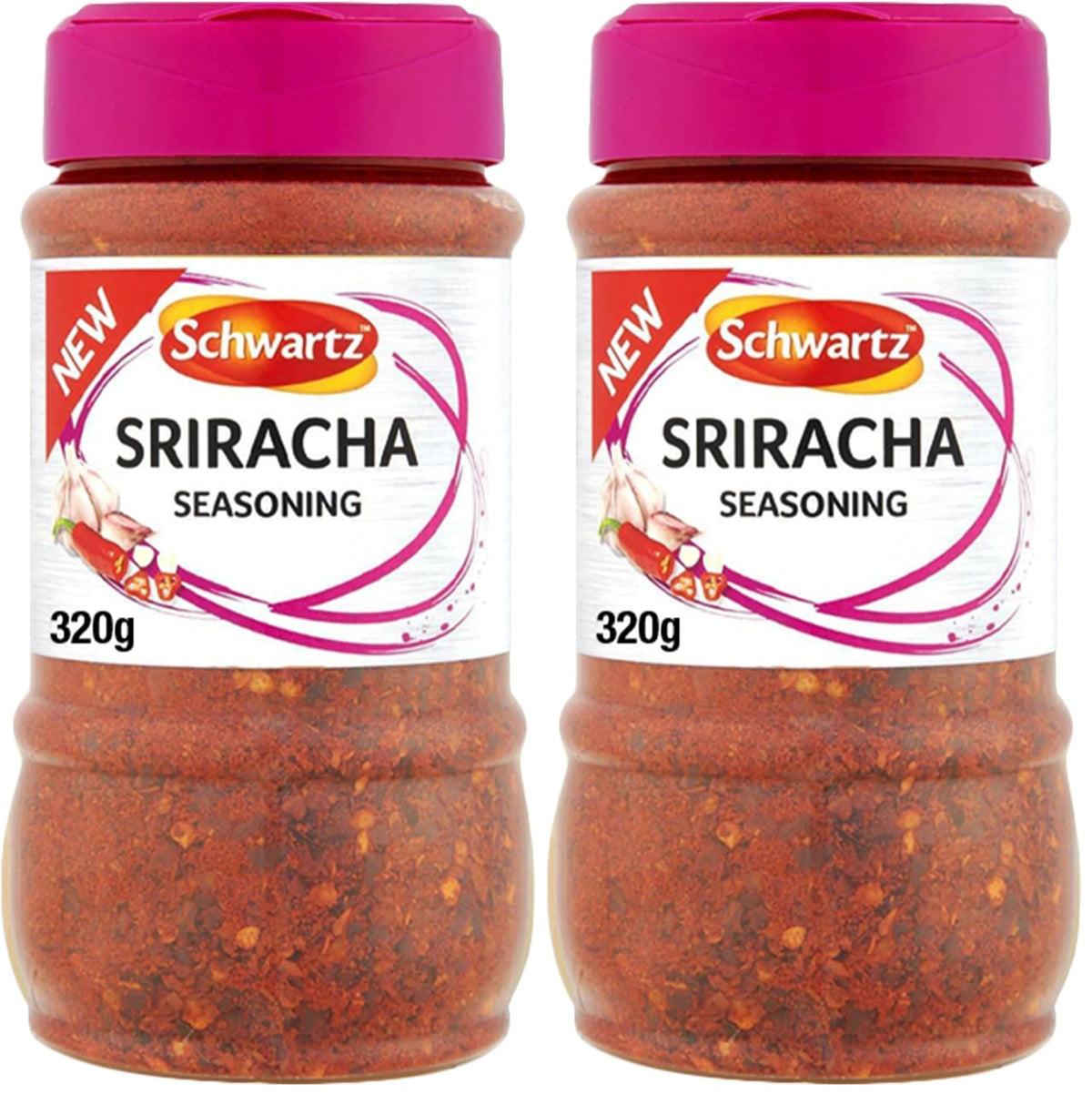 Schwartz Sriracha Seasoning - Thai-Inspired Flavour with Chilli & Garlic | 640g (Pack of 2)