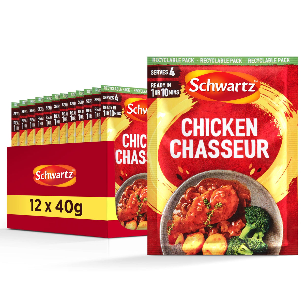 Schwartz Chicken Chasseur Mix - 40g Pouches (Pack of 12)