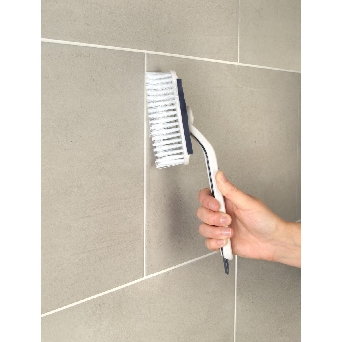 Beldray 4-in-1 Bathroom Cleaning Tool - 360° Rotating Head, V-Shaped Bristles, Scraper & Tweezers | Grey 5