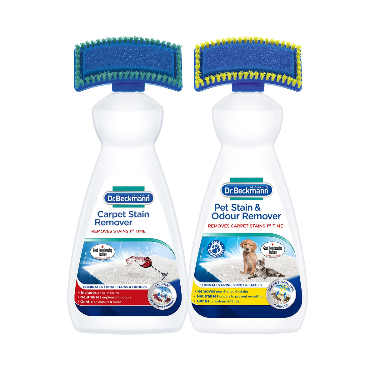 Dr. Beckmann Carpet Stain Pre-Cleaner - Oxy-Powered Formula, Residue Free | 2 x 650ml