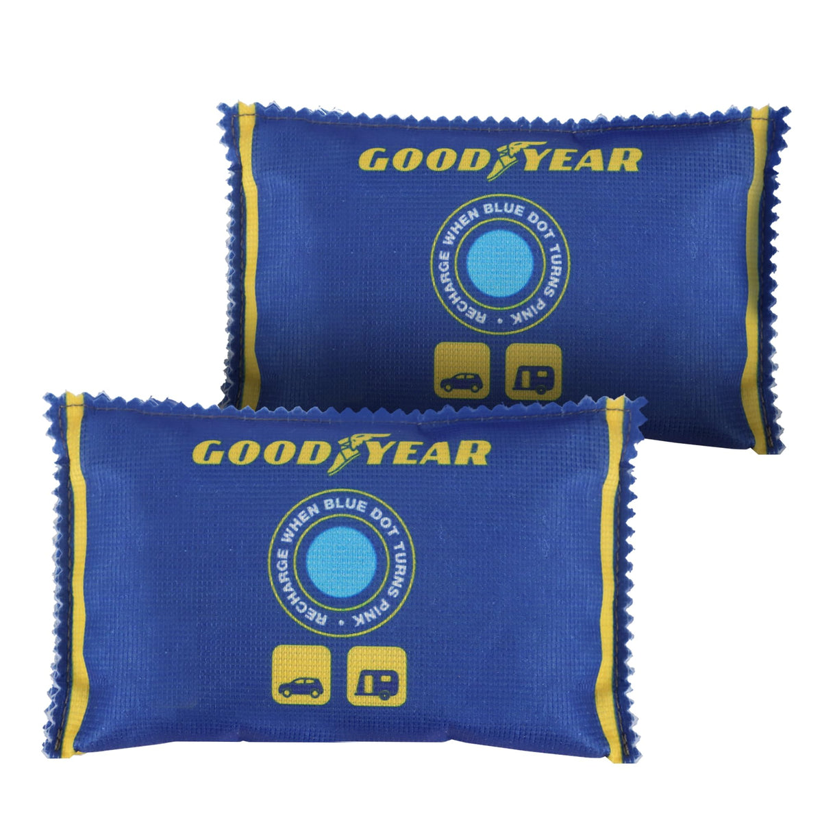 Goodyear 2pc 100g Reusable Moisture Absorber Bags - Eco-Friendly, Portable 3