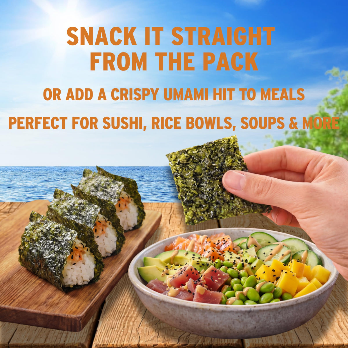 MORiSH Crispy Sesame Oil Seaweed Snacks - 20 Pack | 22 Calories Each | Gluten-Free 5