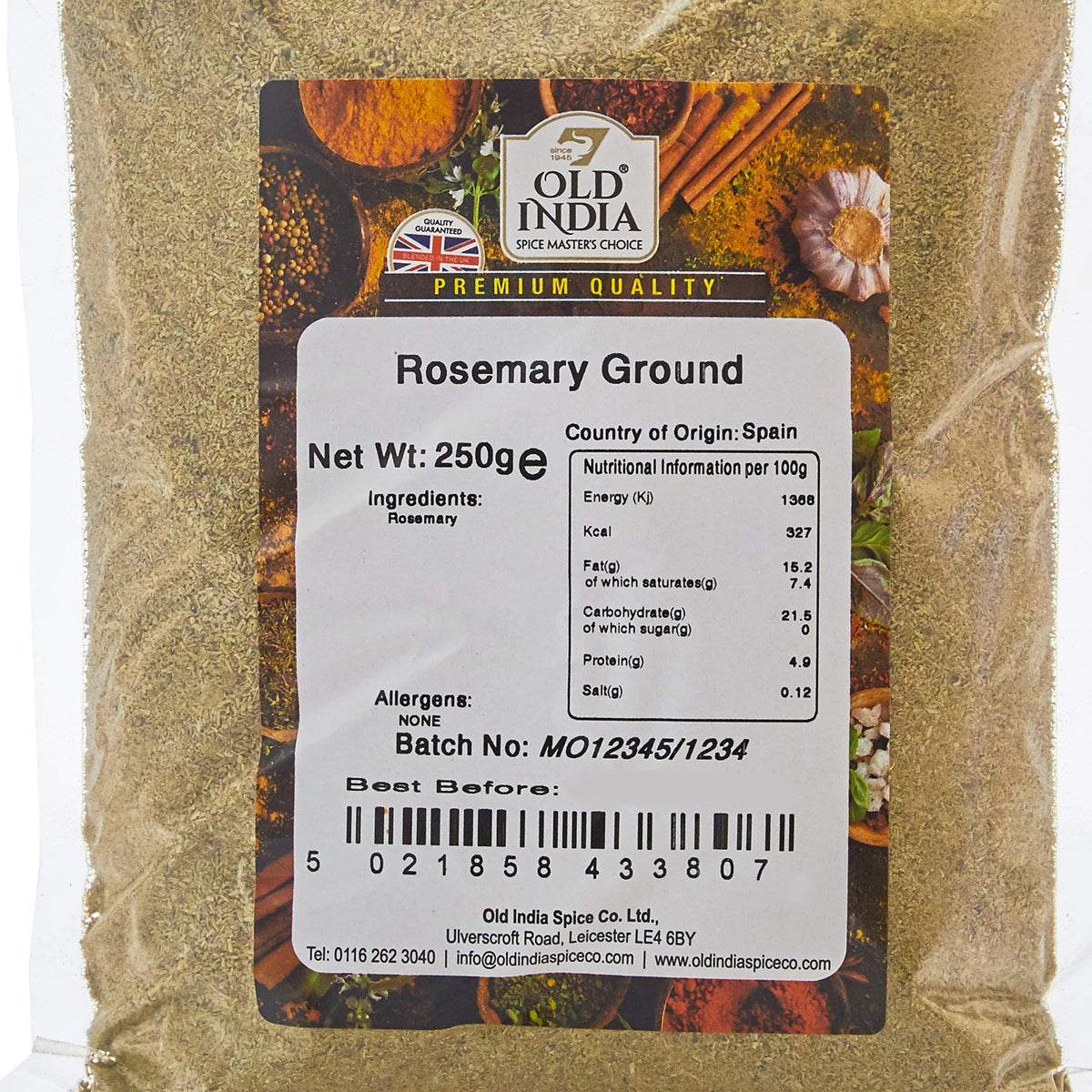 Old India Ground Rosemary - 100% Natural | 250g | Additive Free 2