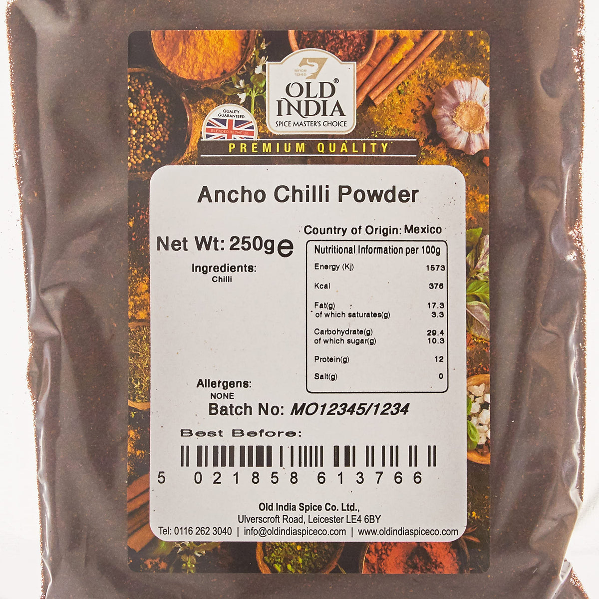 Old India Ancho Chili Powder - 100% Natural, Additive-Free | 250g 2