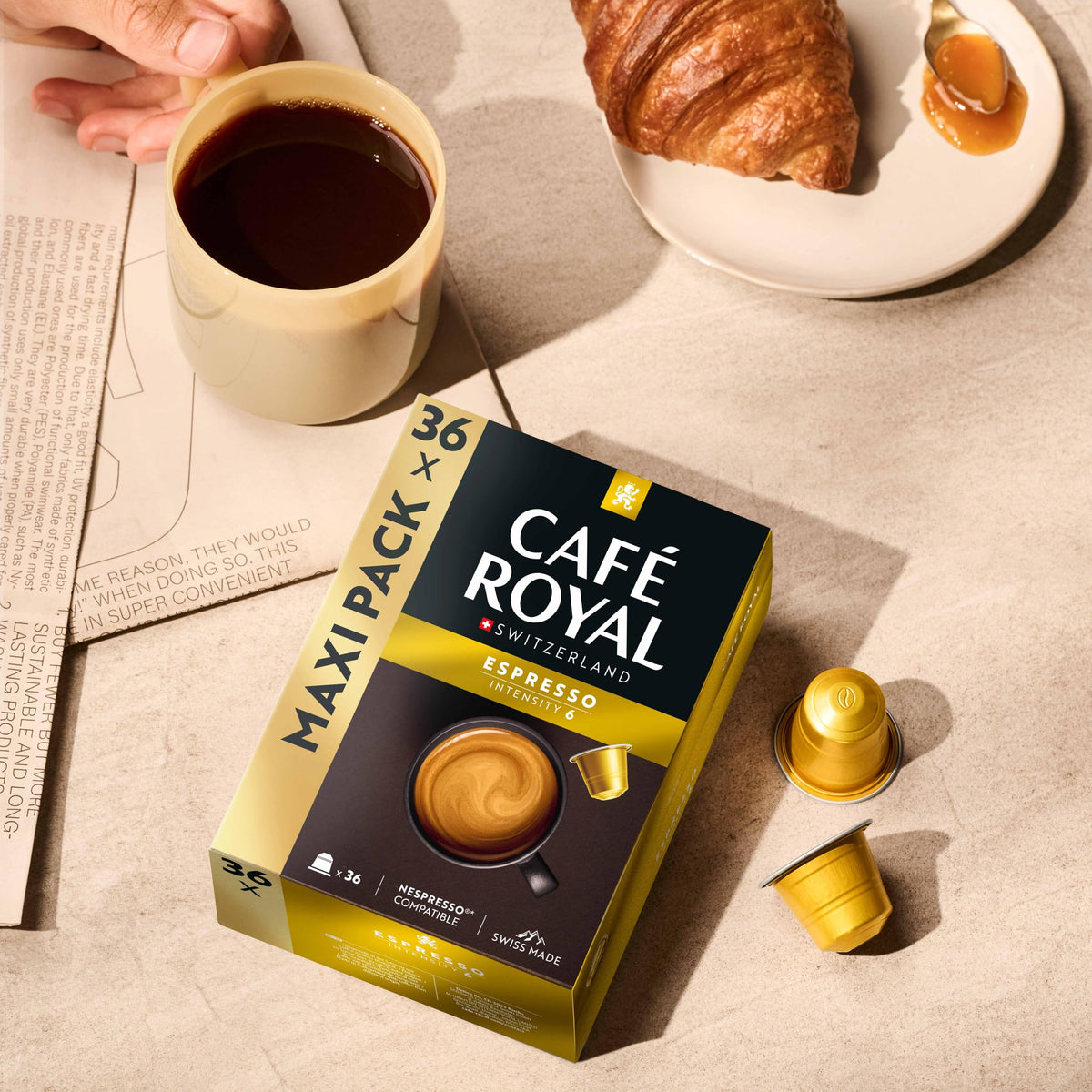 Café Royal Espresso - 36 Nespresso Compatible Capsules | Medium Roast | Intensity 6 6