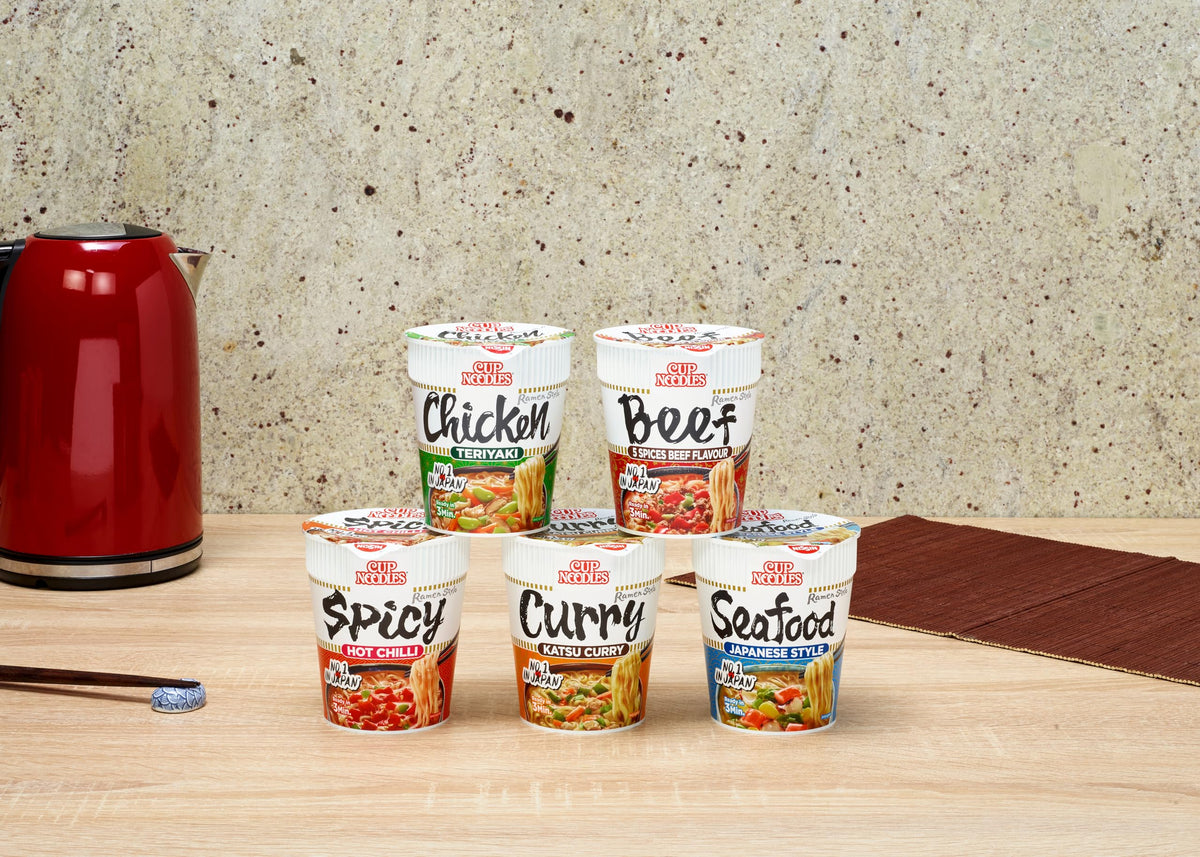 NISSIN Spicy Hot Chilli Flavoured Instant Noodles - 8 x 64g Pots 7