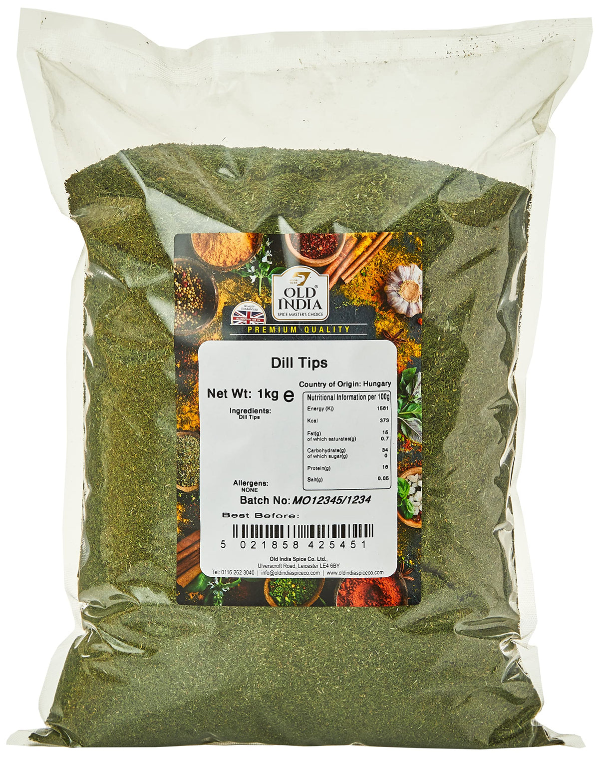 Old India Dill Tips - 1kg Bag | Natural & Additive-Free 1