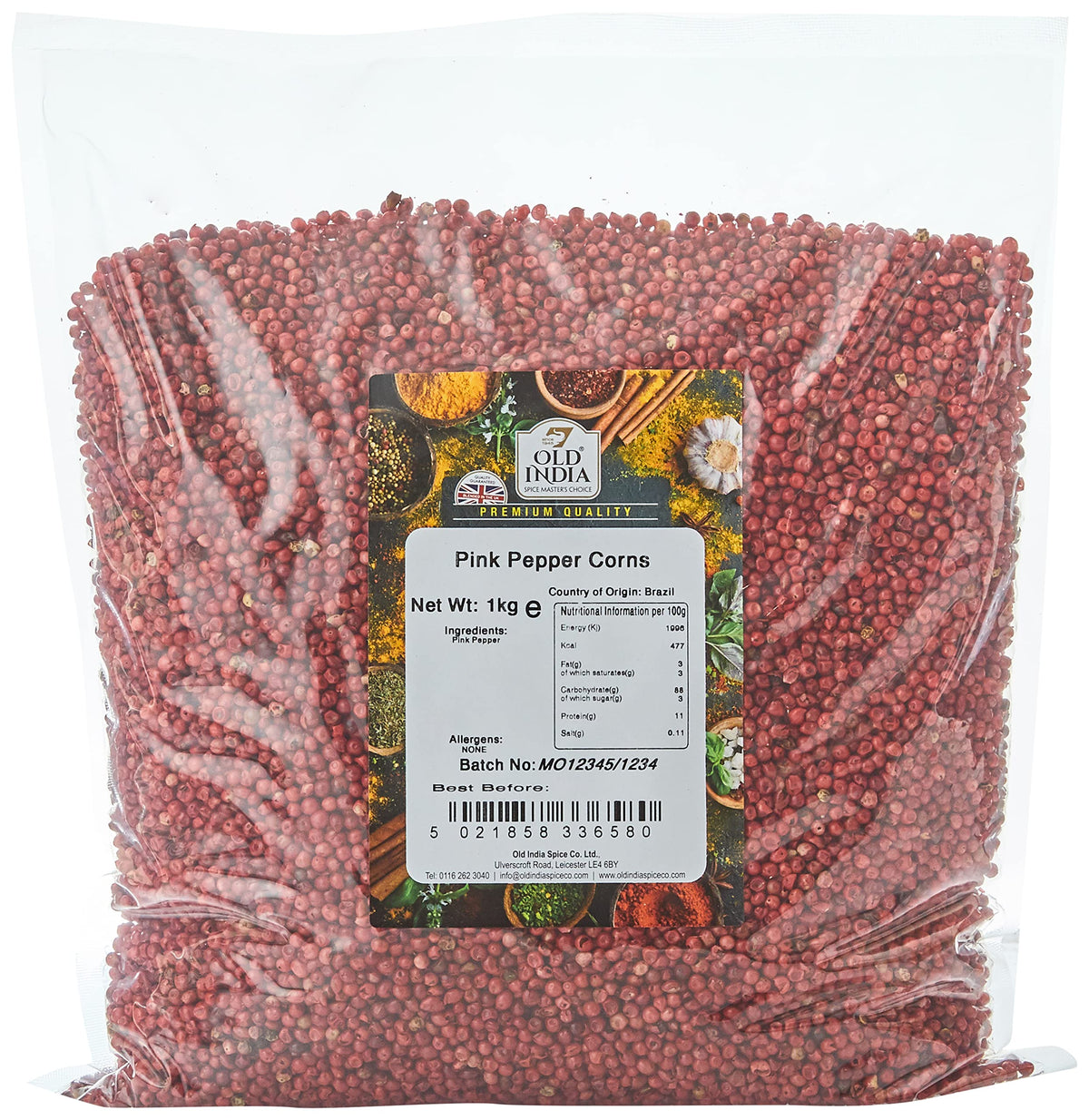 Old India Pink Peppercorns - 1kg Bag | Natural, Additive-Free, GMO-Free 1