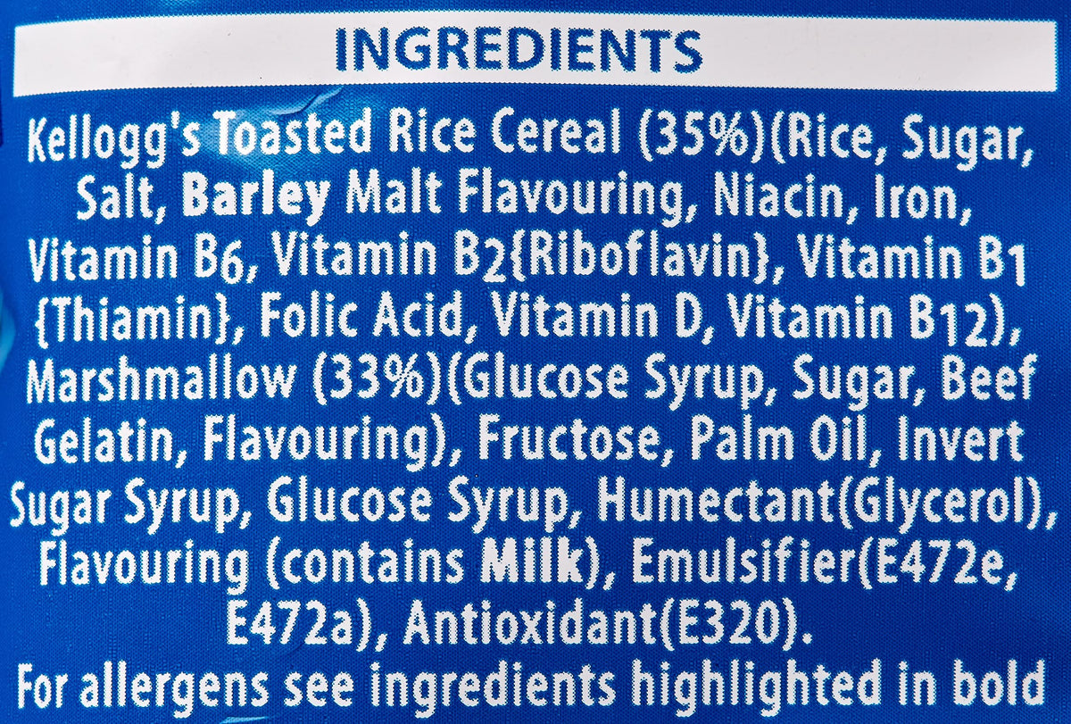 Kellogg's Rice Krispies Squares Marshmallow Cereal Bars - 4 Count Pack 6