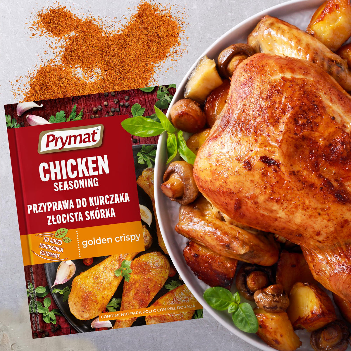 Prymat Chicken Seasoning - Blend of Herbs & Spices for Golden, Crispy Skin | 25 Sachets x 30g 4