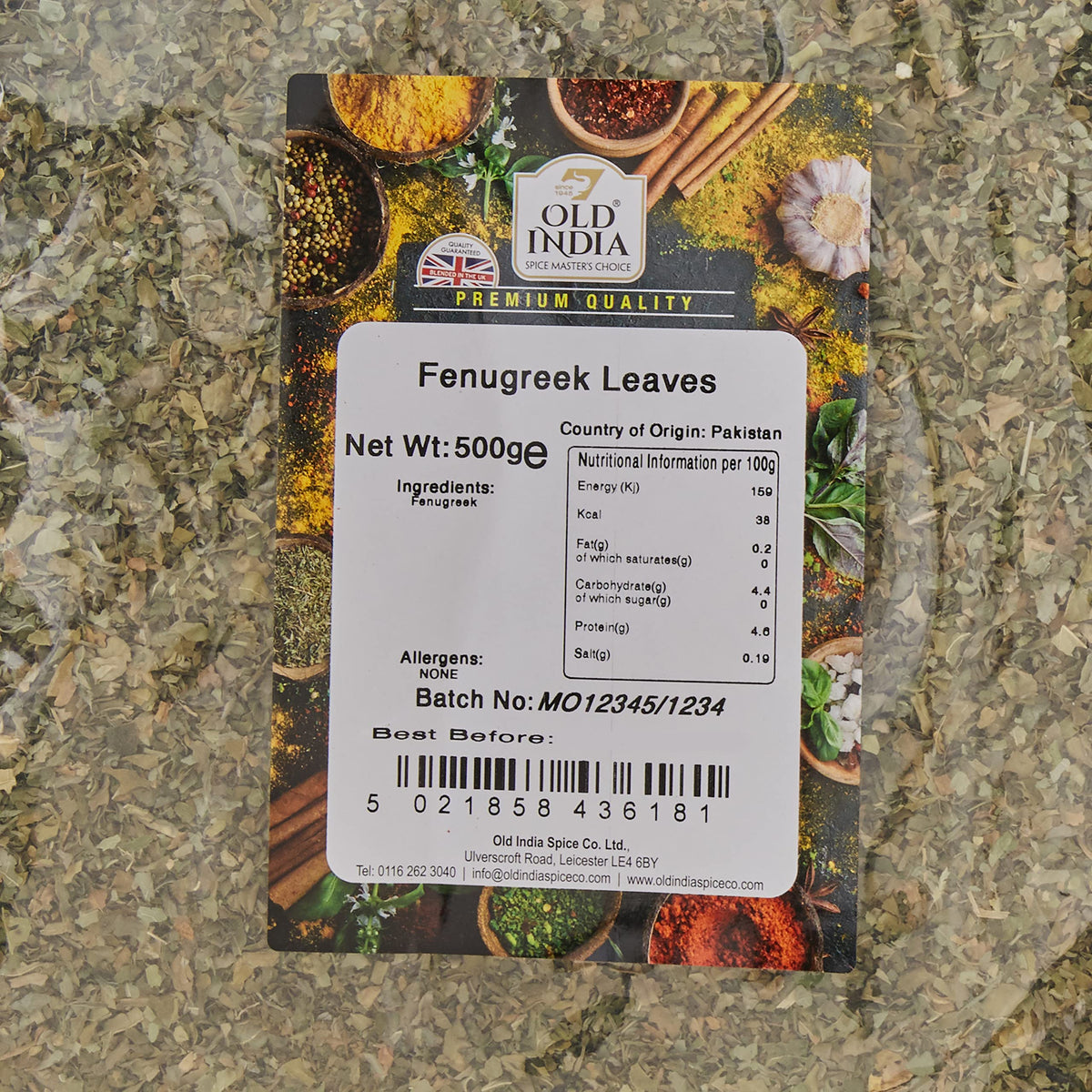 Old India Fenugreek Leaves - 100% Natural, Additive-Free | 500g