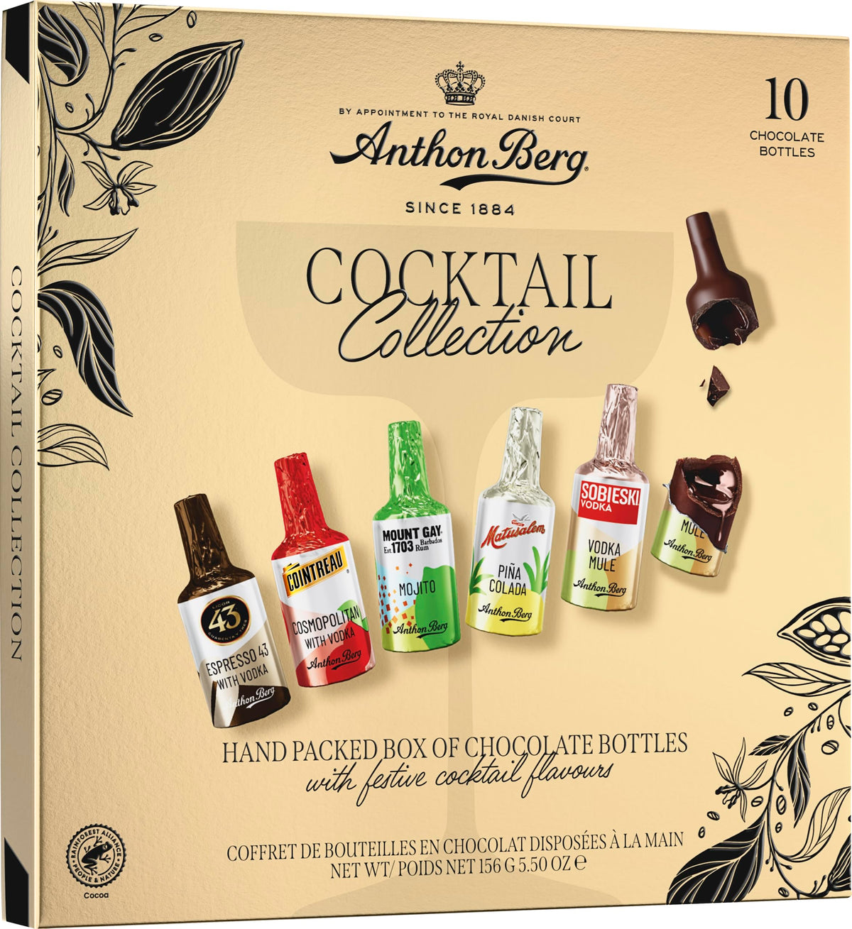 Anthon Berg Chocolate Cocktails - 10 Piece Dark Chocolate Liqueurs