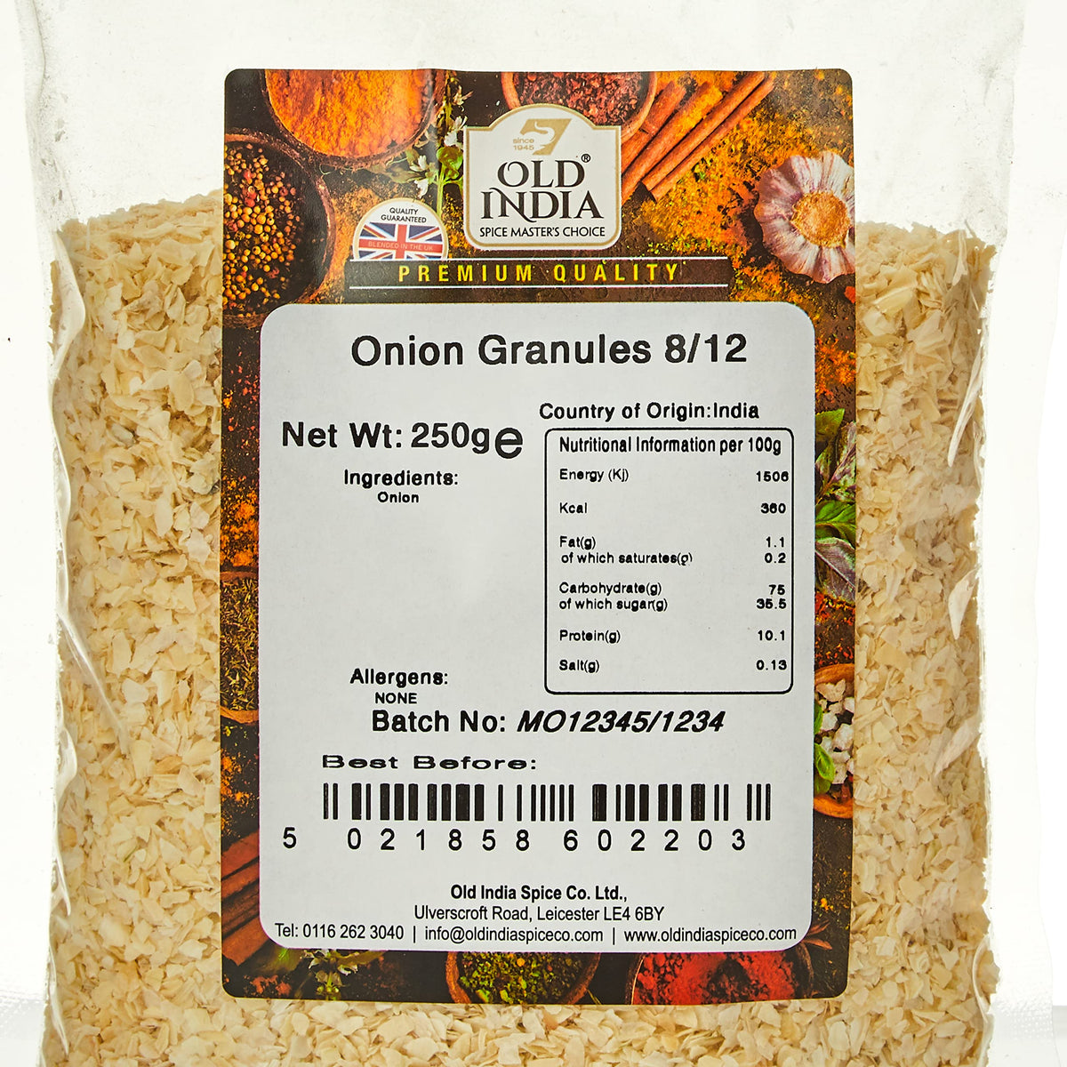 Old India Onion Powder - 100% Natural, Additive-Free | 250g Granules