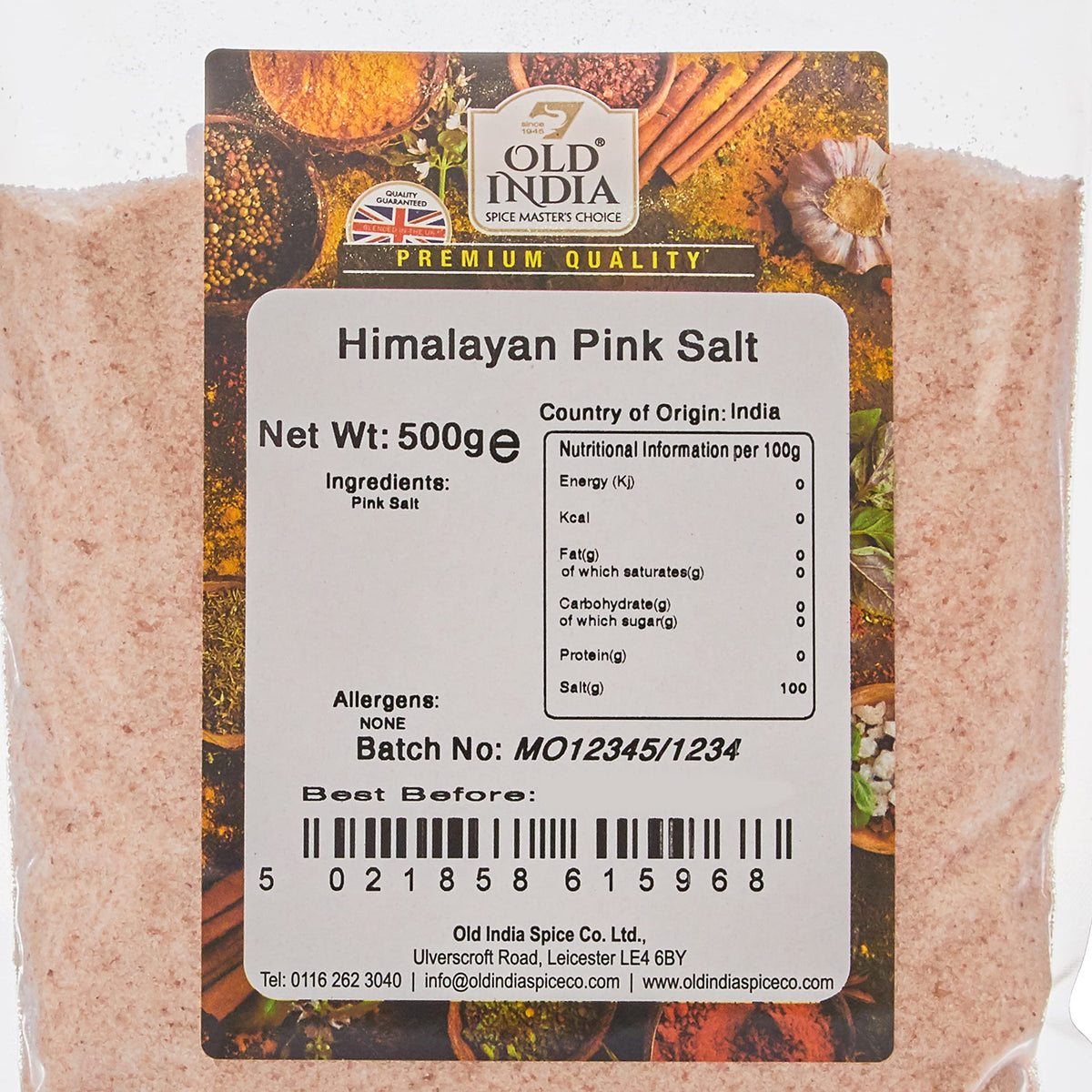 Old India Himalayan Pink Salt - 100% Natural, Additive-Free | 500g