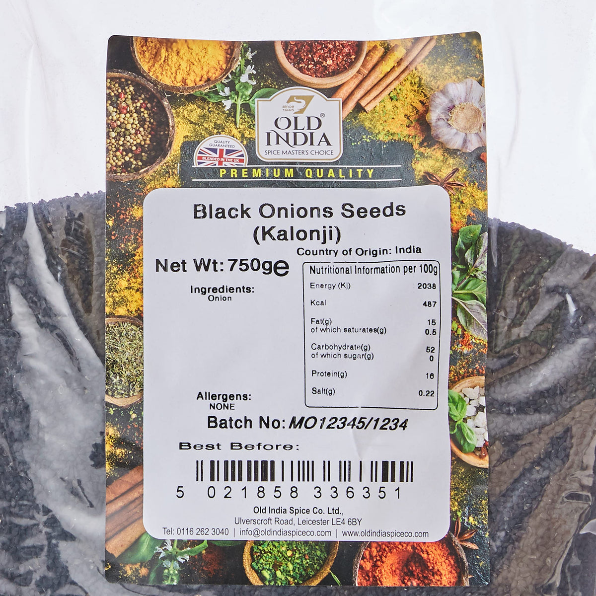 Old India Kalonji (Black Onion Seeds) - 750g