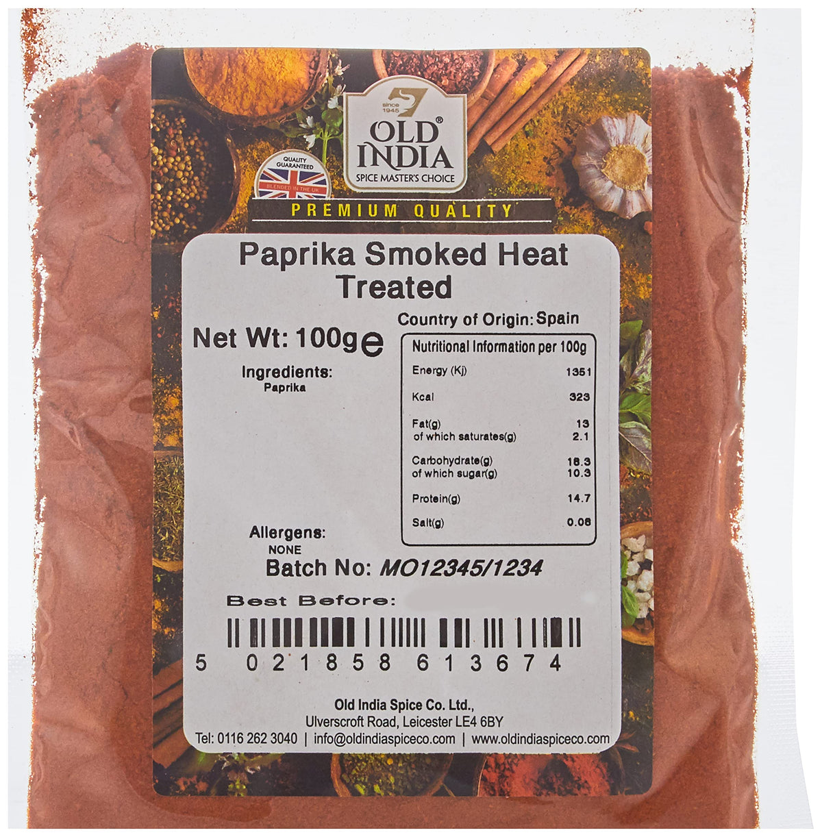 Old India Smoked Paprika - 100g | Natural, Additive-Free