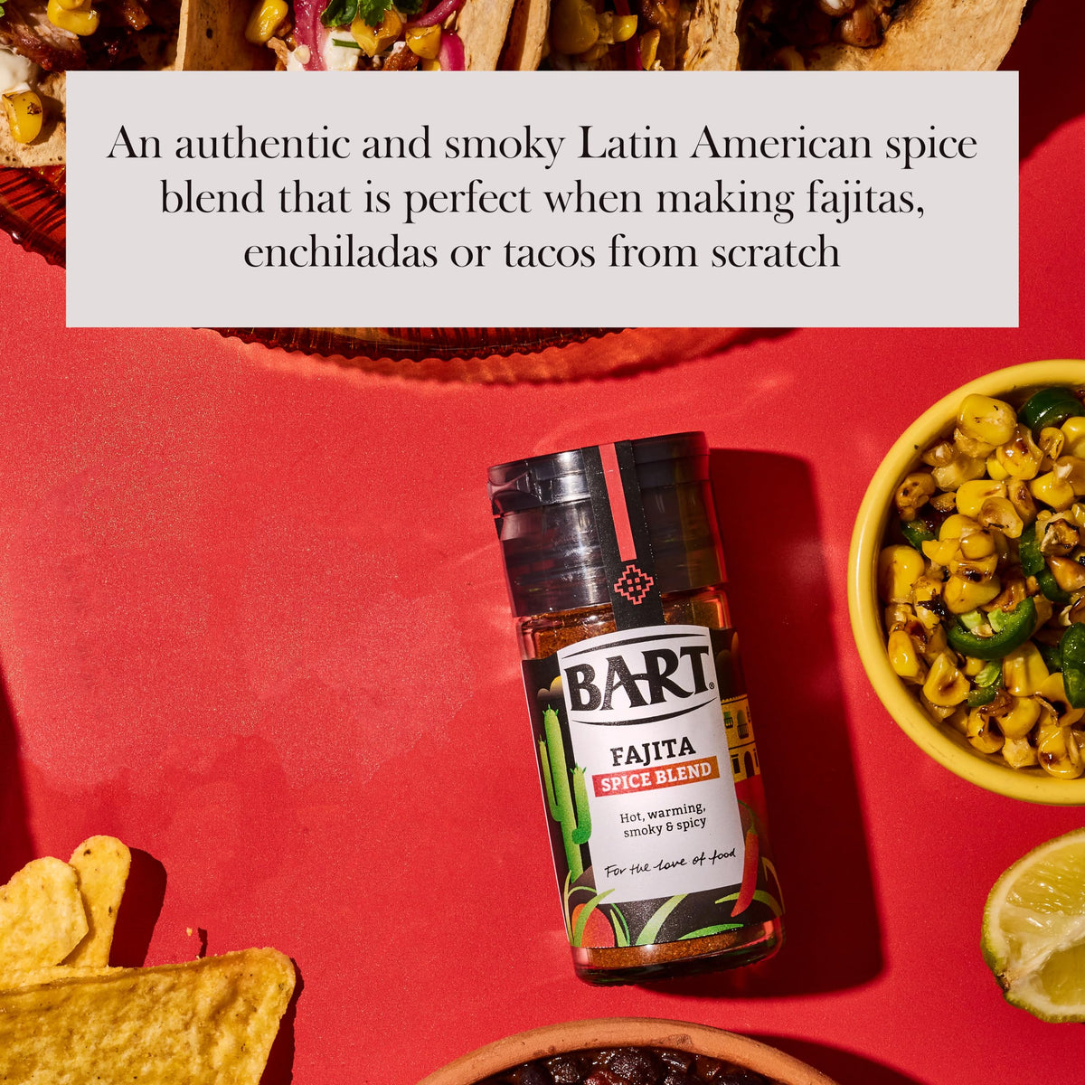 BART Mexican Seasoning - Hot & Spicy Fajita Blend | 6 x 44g Jars 3