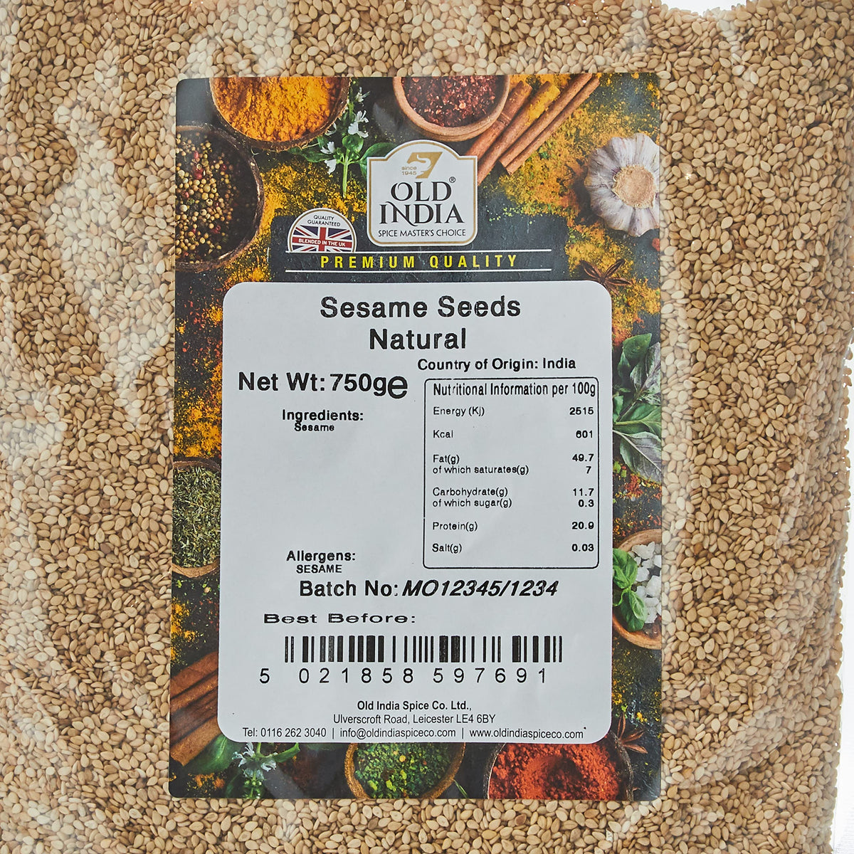 Old India Natural Sesame Seeds - 750g