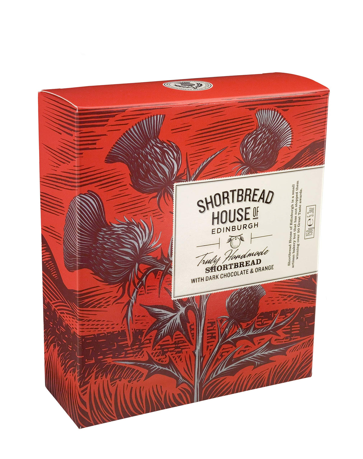 Shortbread House of Edinburgh Handmade Mini Shortbread Biscuits with Dark Chocolate & Orange - 150g