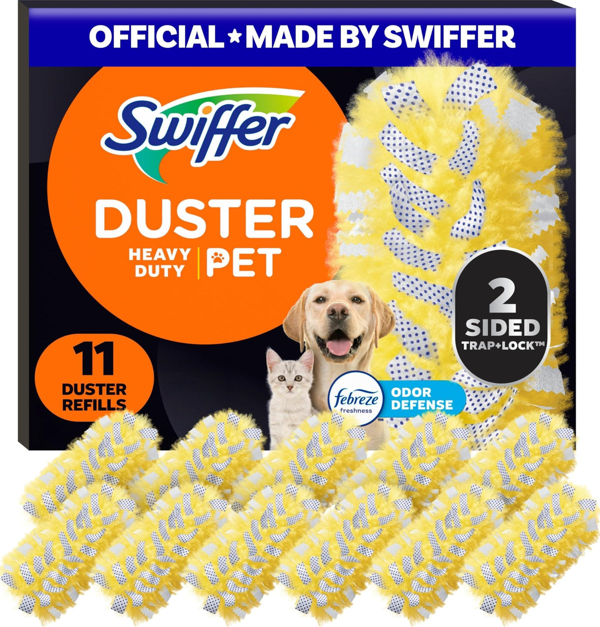 Swiffer Heavy Duty Pet Dusters - Trap & Lock Allergens | 11 Count Refills 1