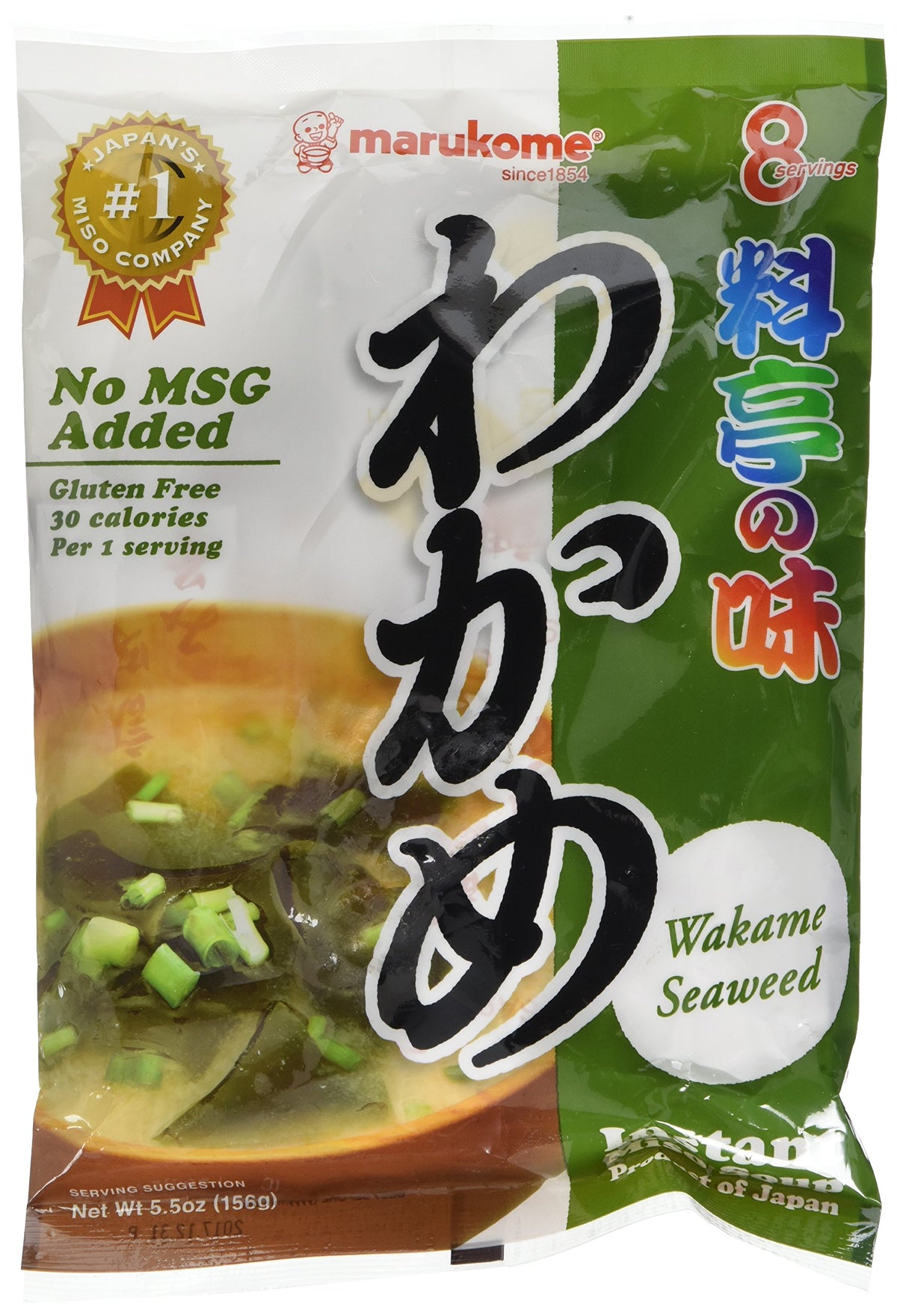 Marukome Ryoutei No Aji Instant Miso Soup with Wakame Seaweed - 156g Pack 1