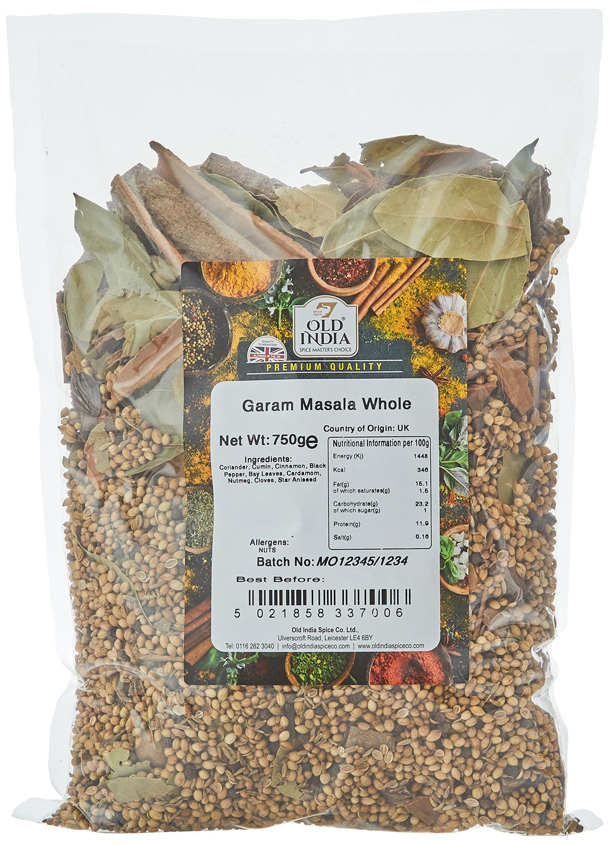 Old India Garam Masala Whole Spices - 750g