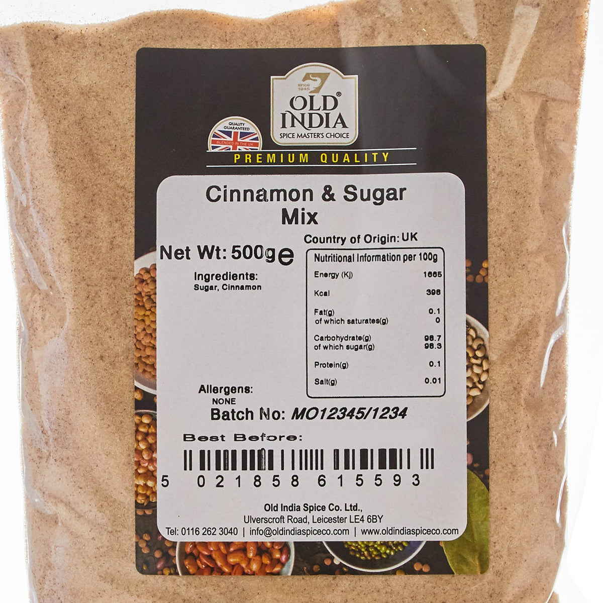 Old India Cinnamon & Sugar Mix - 500g | Natural | GMO Free