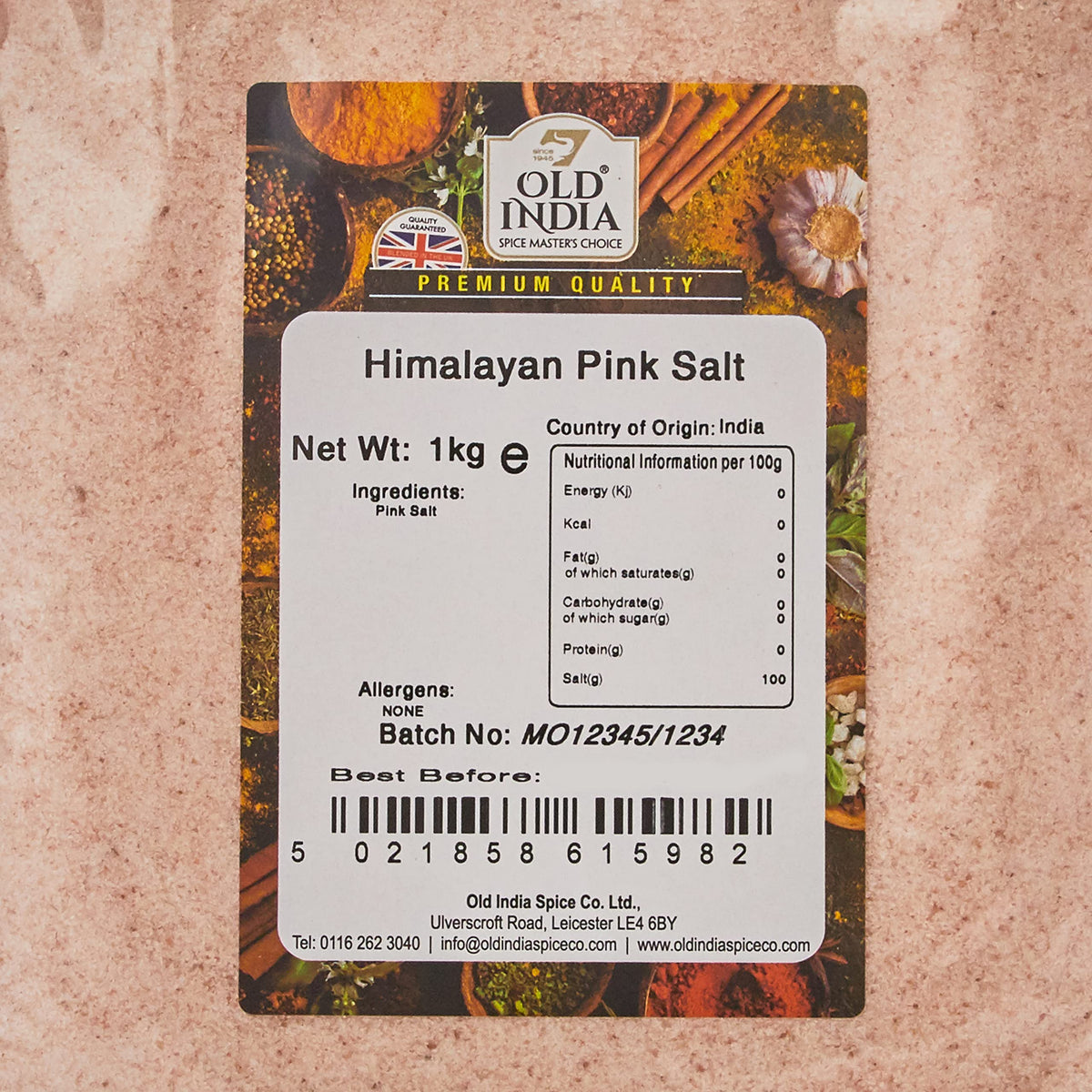 Old India Himalayan Pink Salt - 1kg Natural, Additive-Free