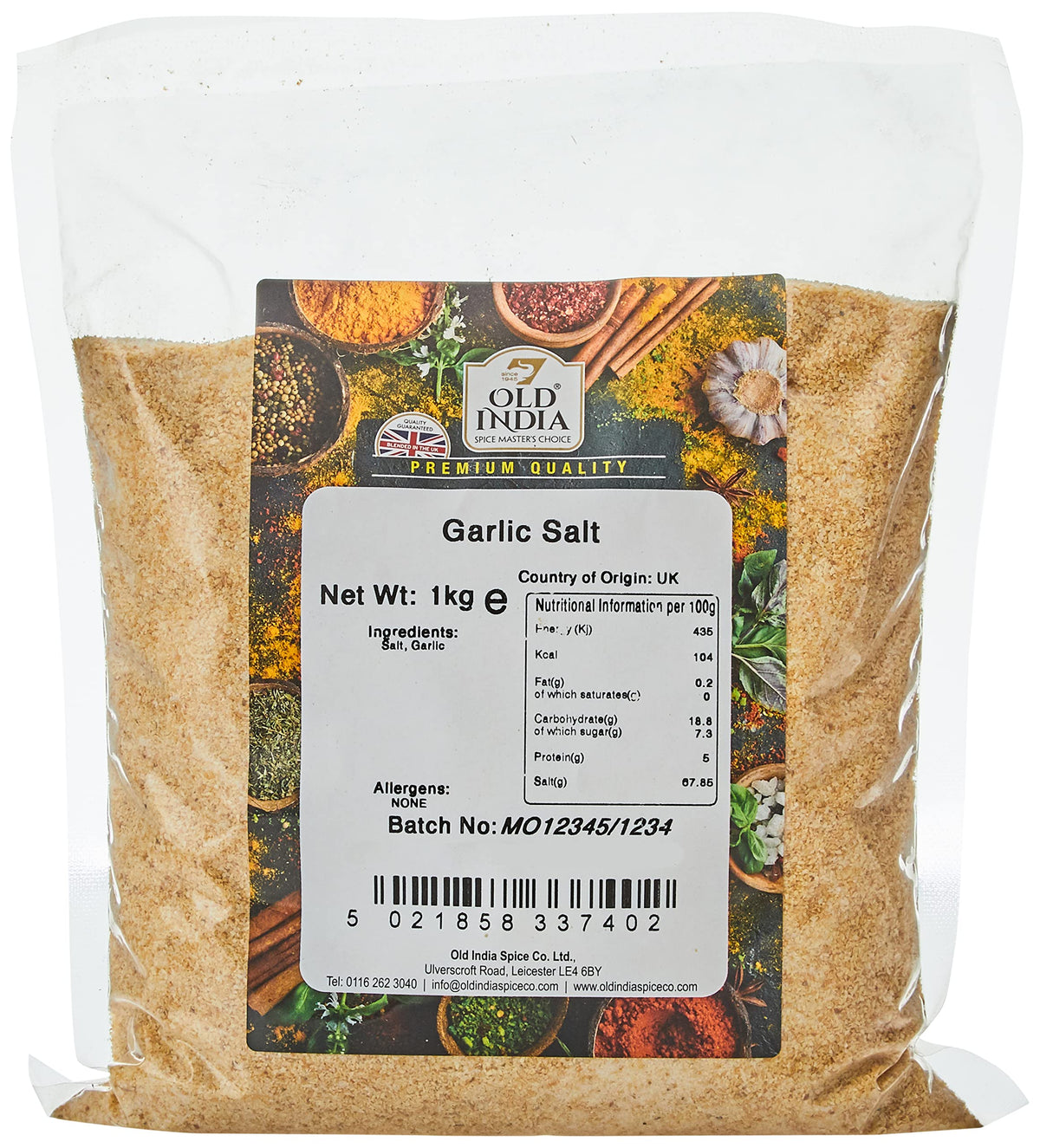 Old India Garlic Salt - 1 kg | Natural, Additive-Free, GMO-Free