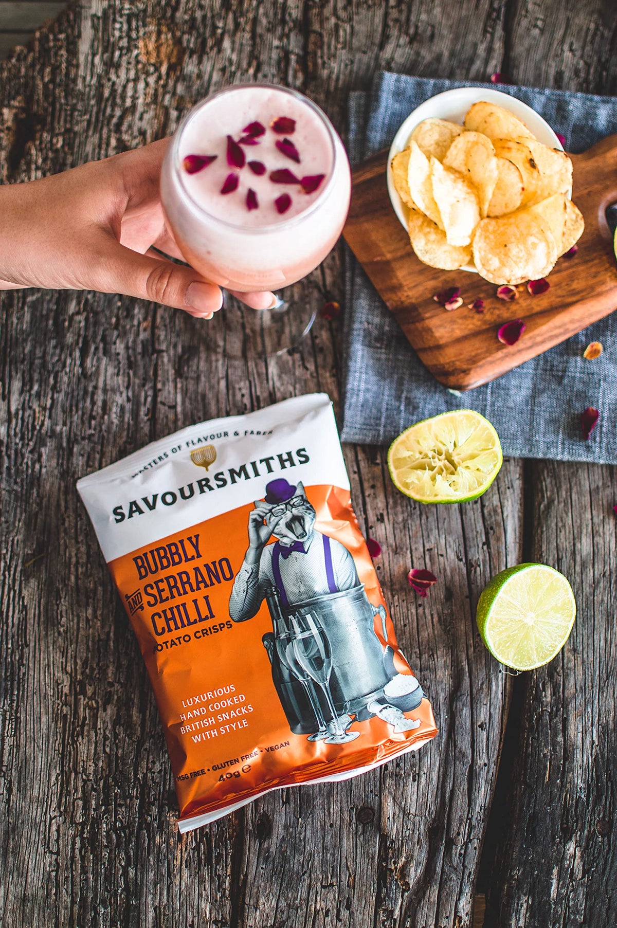SAVOURSMITHS Bubbly and Serrano Chilli Crisps - Multipack | 40g x 24 6