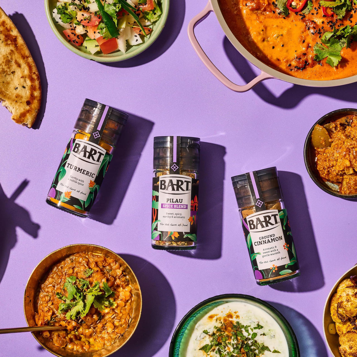 BART Indian Spice Collection - Turmeric, Cinnamon Sticks, Cardamom Pods, Curry Leaves, Nigella Seeds, Pilau Spice Blend 3