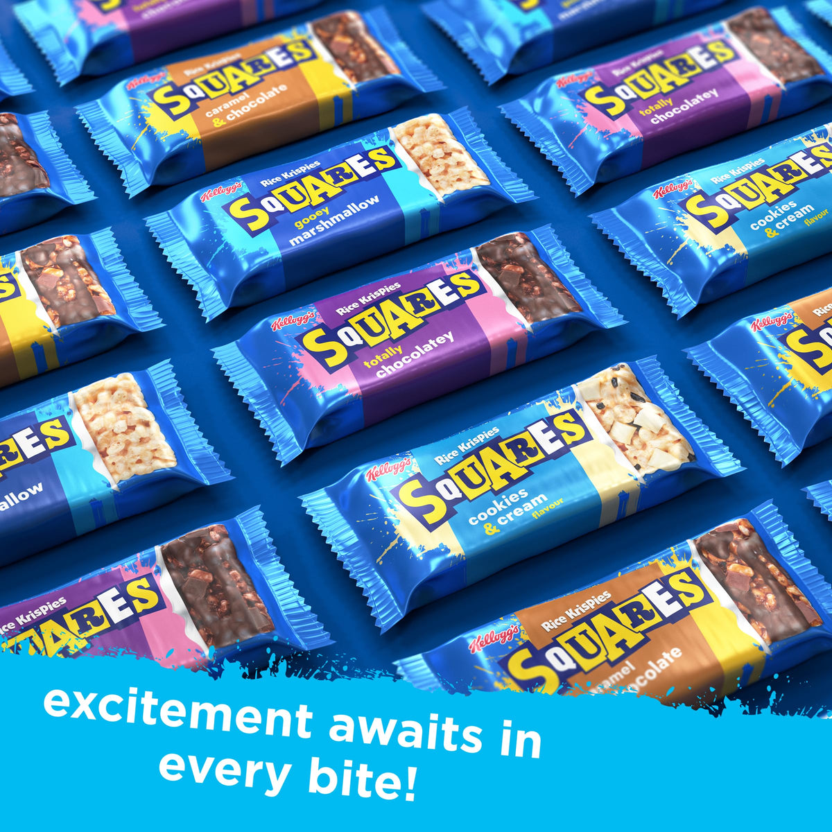 Rice Krispies Squares Caramel Chocolate Cereal Bars - 4 x 36g Bars 4