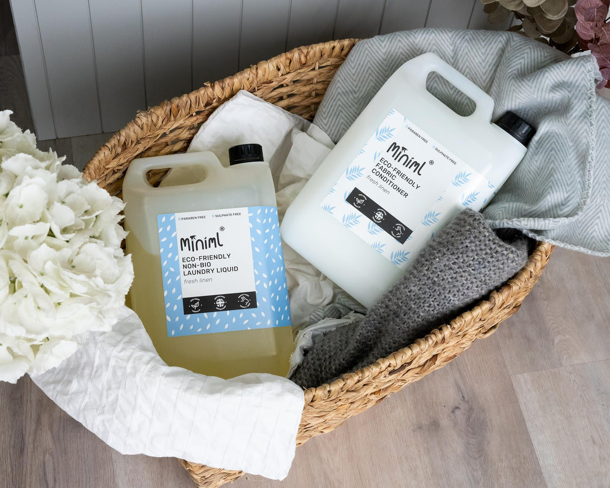 Miniml Non Bio Laundry Liquid - Fresh Linen Scent | 5L Refill (Pack of 2) | Hypoallergenic 4