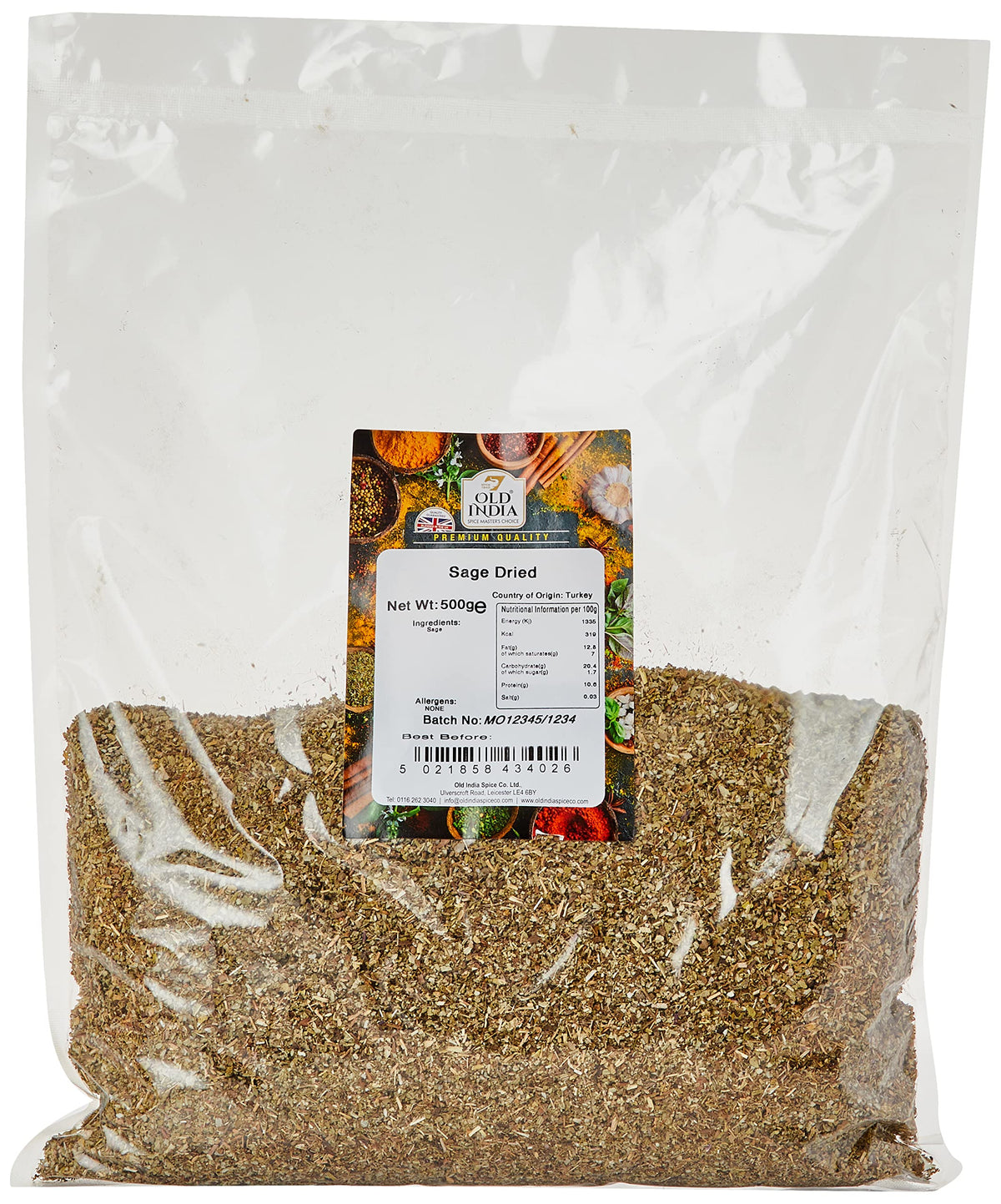 Old India Dried Sage Leaf - 100% Natural, Additive-Free | 500g 1