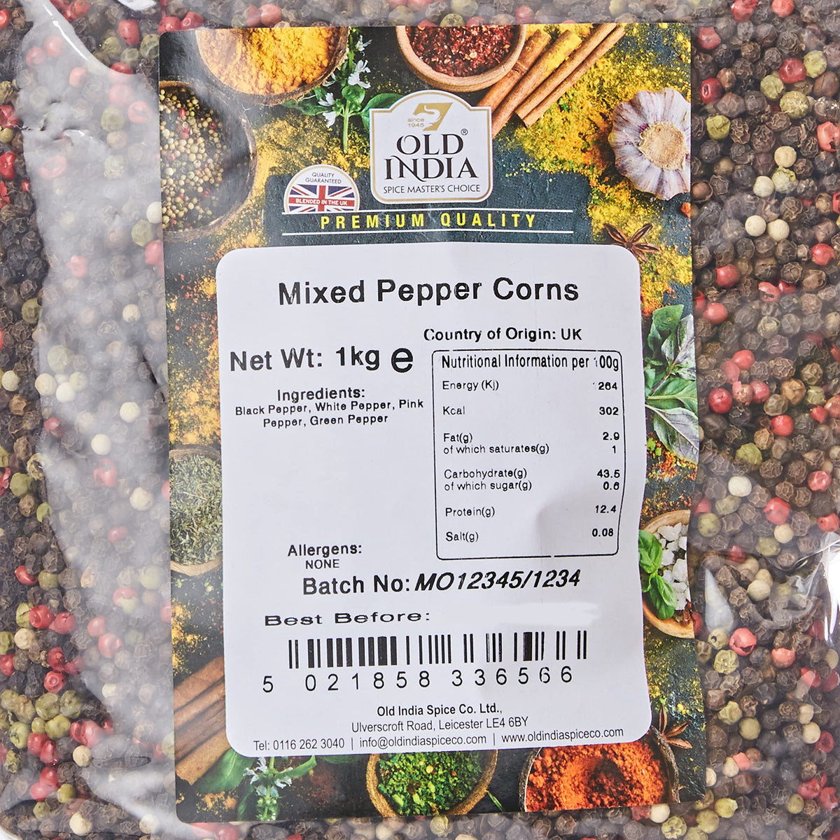 Old India Mixed Pepper Corns - 1kg Bag 2