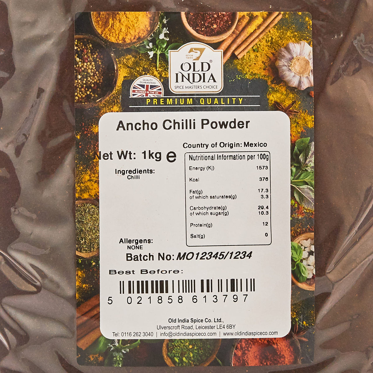 Old India Ancho Chili Powder - 1kg 2