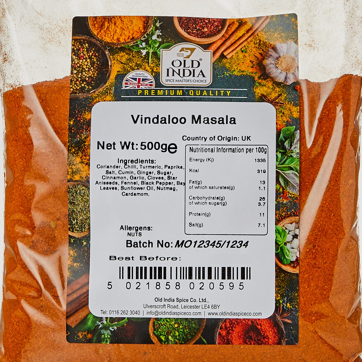 Old India Vindaloo Masala - 100% Natural Indian Seasoning | 500g 2