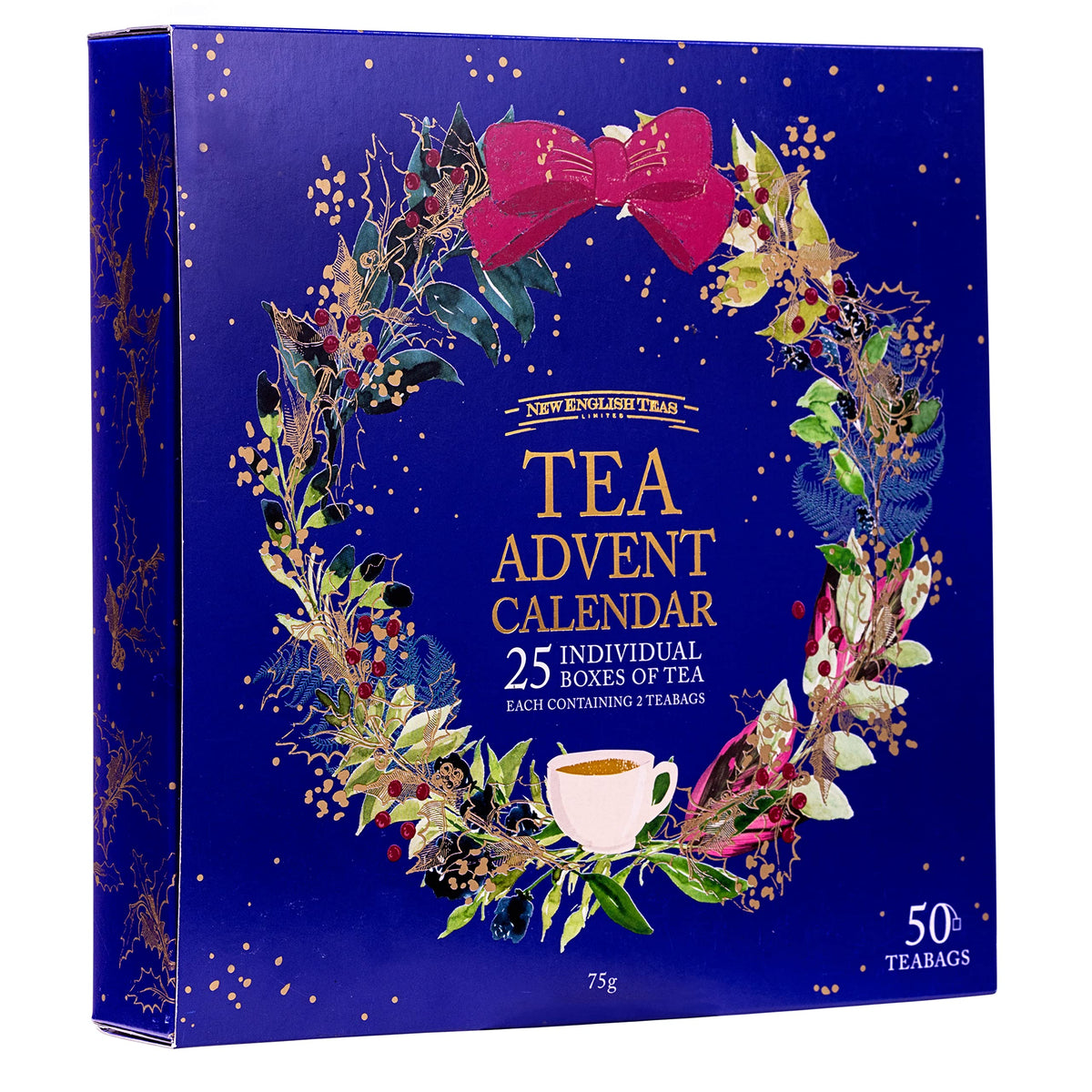 New English Teas Christmas Tea Advent Calendar - 50 Teabags, 25 Days 1