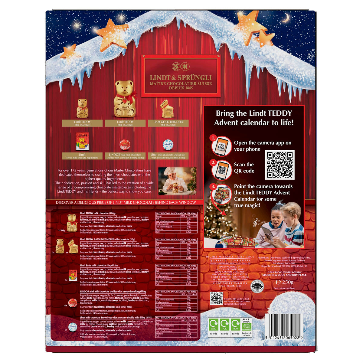 Lindt Teddy Advent Calendar - 24 Milk Chocolates | 250g 3