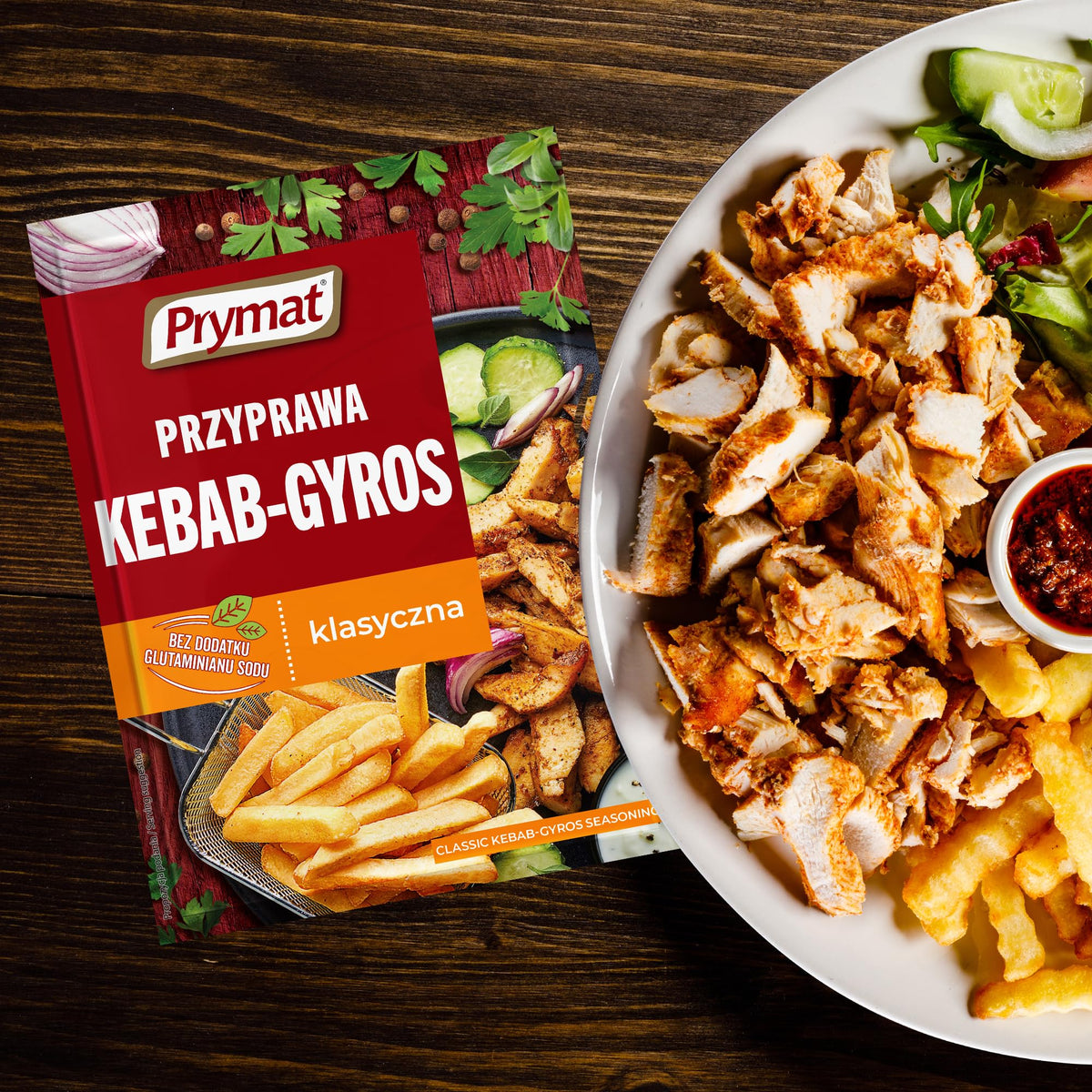 Prymat Kebab-Gyros Meat Seasoning - 25 x 30g Sachets | Blend of Dried Herbs & Spices