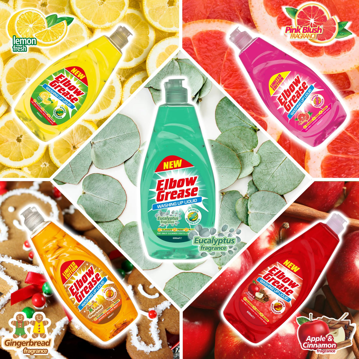 Elbow Grease Washing-Up Liquid - Power Degreaser | 600ml | Eucalyptus Scent 7