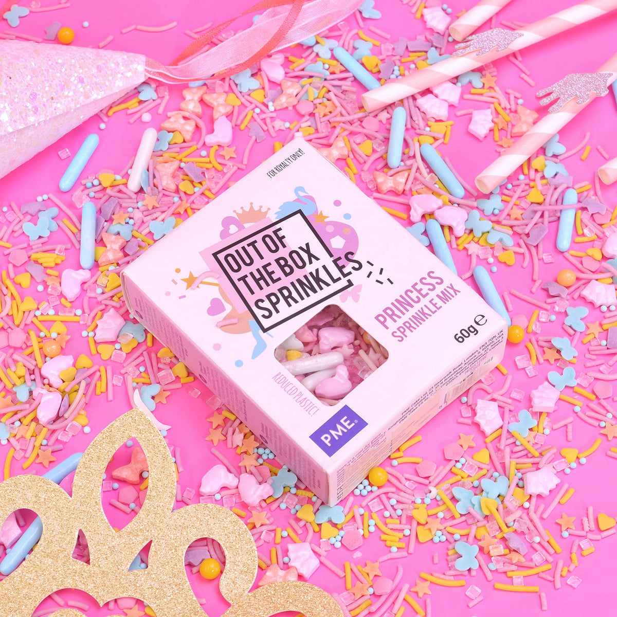 PME Princess Sprinkle Mix - Sugar Decorations for Cakes & Desserts | 60g 3