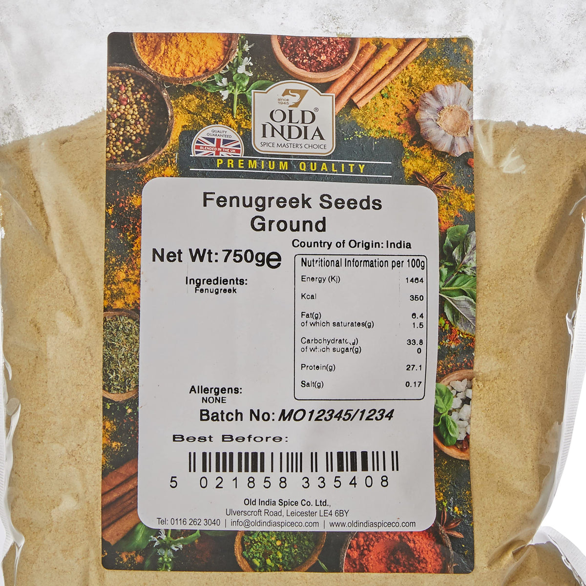 Old India Fenugreek Seeds - Ground | 750g