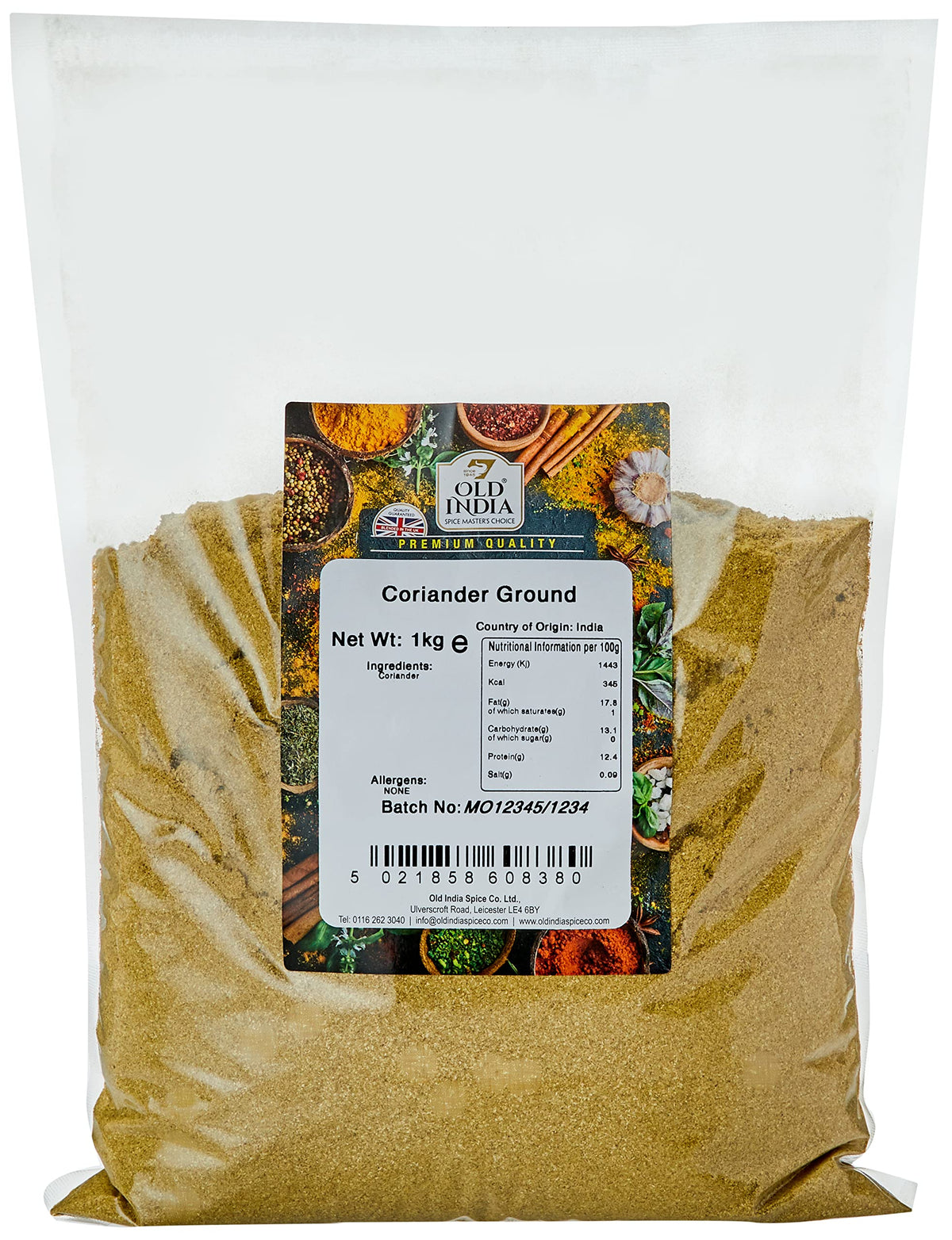 Old India Ground Coriander - 1kg Bag | Natural, Additive-Free, GMO-Free 1