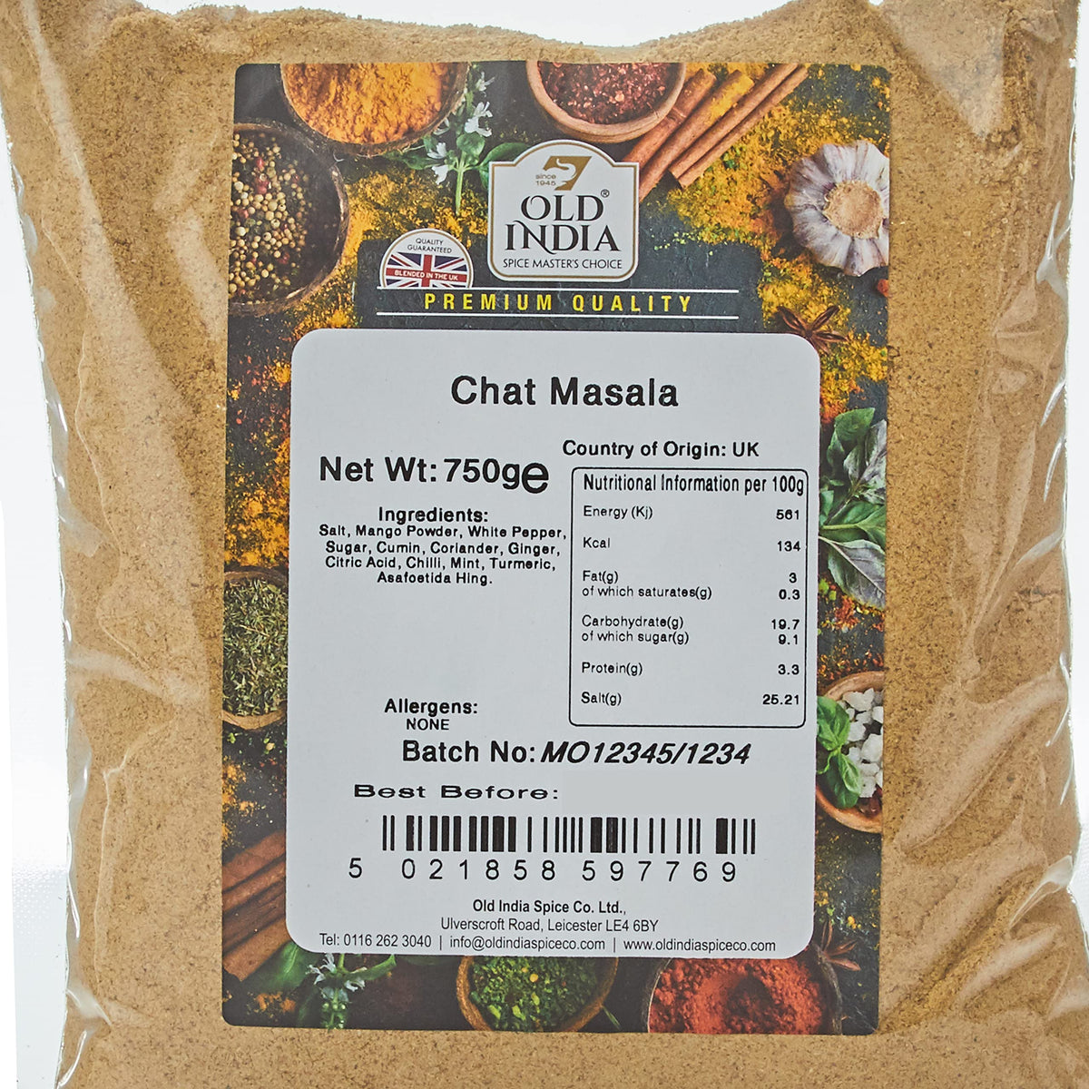 Old India Chaat Masala Powder - 100% Natural, Additive-Free | 750g 2